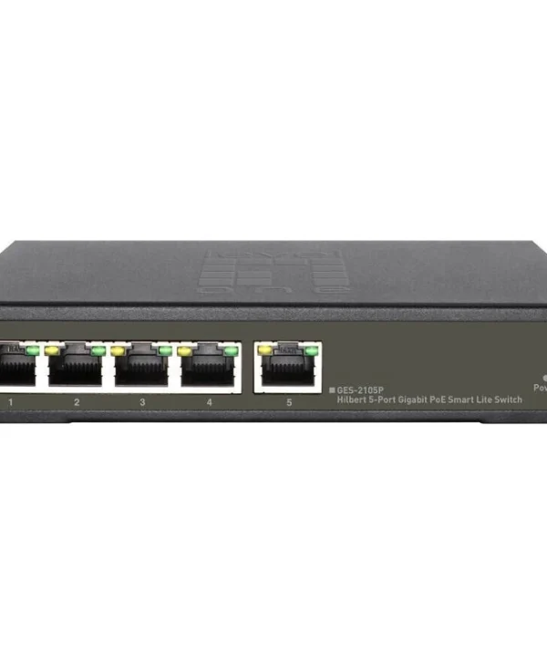 Level One GES-2105P Hilbert Managed L2 PoE+ Switch με 5 Θύρες Gigabit (1Gbps) Ethernet GES-2105P