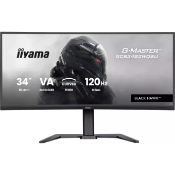 Iiyama GCB3482WQSU-B1 VA HDR Curved Gaming Monitor 34" QHD 3440x1440 GCB3482WQSU-B1