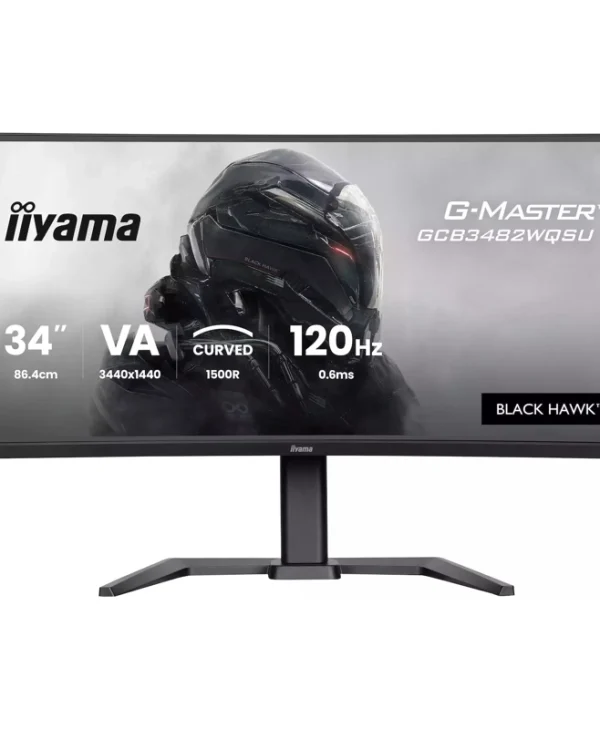 Iiyama GCB3482WQSU-B1 VA HDR Curved Gaming Monitor 34" QHD 3440x1440 GCB3482WQSU-B1