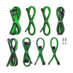 Cablemod C-series Pro Modmesh Sleeved 12v-2x6 12vhpwr Dual Stealthsense Cable Kit Corsair Type 4 Rm Black Label Rmi Rmx Black Green Cm-pcsr-16x2kit-nkklg-r-ss - Image 2
