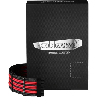 Cablemod C-series Pro Modmesh Sleeved 12v-2x6 12vhpwr Dual Stealthsense Cable Kit Corsair Type 4 Rm Black Label Rmi Rmx Black Red Cm-pcsr-16x2kit-nkkr-r-ss