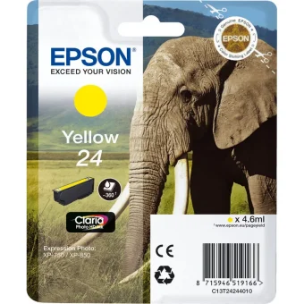 Epson 24 Γνήσιο Μελάνι Εκτυπωτή InkJet Κίτρινο (C13T24244010 C13T24244012) C13T24244012