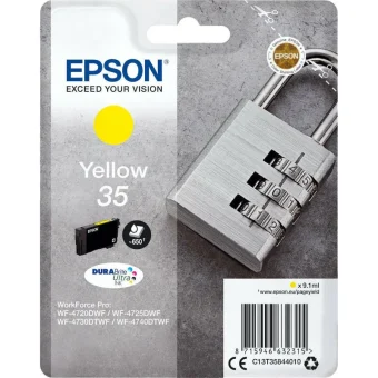 Epson 35 Γνήσιο Μελάνι Εκτυπωτή InkJet Κίτρινο (C13T35844010) C13T35844010