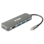 D-Link USB-C Docking Station με HDMI 4K PD Γκρι (DUB-2333) DUB-2333