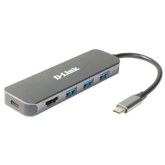 D-Link USB-C Docking Station με HDMI 4K PD Γκρι (DUB-2333) DUB-2333