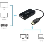 Equip Μετατροπέας DisplayPort male σε DVI-I / HDMI / VGA female (133441) 133441