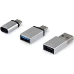Equip Μετατροπέας USB-A / micro USB male σε USB-A / micro USB female Ασημί (133475) 133475