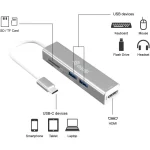 Equip USB-C Docking Station με HDMI 4K Ασημί (133480) 133480 - Image 2