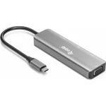 Equip USB-C Docking Station με HDMI/DisplayPort 4K PD Ethernet Γκρι (133485) 133485