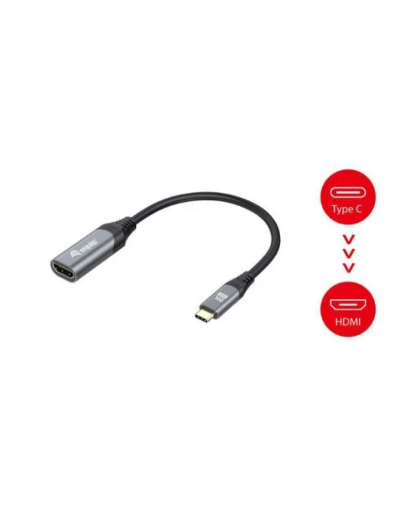 Equip Μετατροπέας USB-C male σε HDMI female Γκρι (133492) 133492