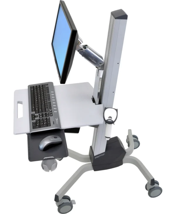 Ergotron Neo-Flex Βάση Δαπέδου Περιφερειακών με Ροδάκια Ασημί 24-206-214 24-206-214