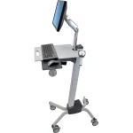 Ergotron Neo-Flex Βάση Δαπέδου Περιφερειακών με Ροδάκια Ασημί 24-206-214 24-206-214 - Image 2