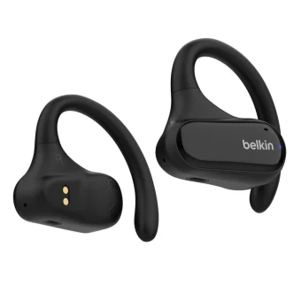 Belkin SoundForm ClearFit Open Ear Bluetooth Handsfree Ακουστικά με Αντοχή στον Ιδρώτα και Θήκη Φόρτισης Μαύρα