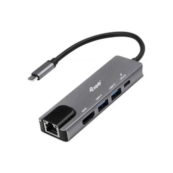 Equip USB-C Docking Station με HDMI 4K PD Ethernet Γκρι (133489) 133489