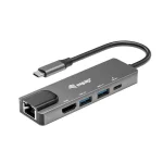 Equip USB-C Docking Station με HDMI 4K PD Ethernet Γκρι (133489) 133489 - Image 3