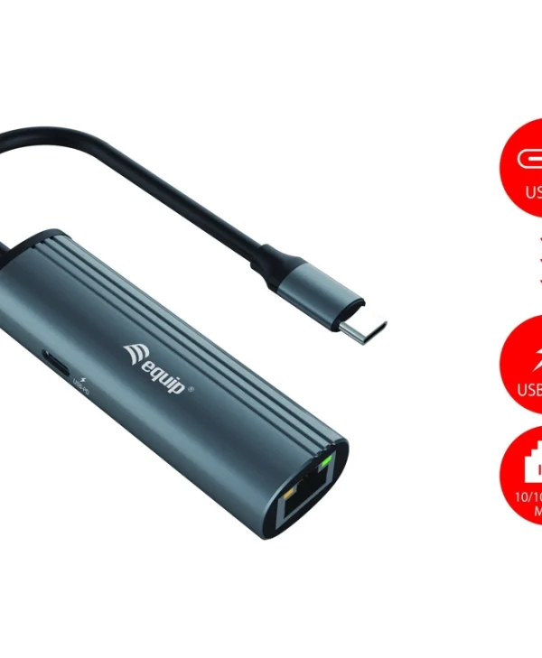 Equip 133486 USB-C Αντάπτορας Δικτύου για Ενσύρματη σύνδεση Gigabit Ethernet 133486
