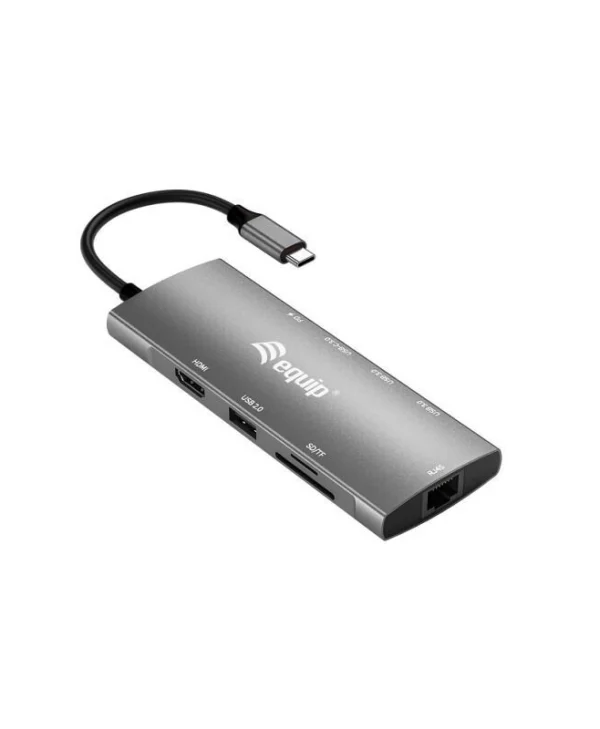 Equip USB-C Docking Station με HDMI 4K PD Ethernet Γκρι (133490) 133490