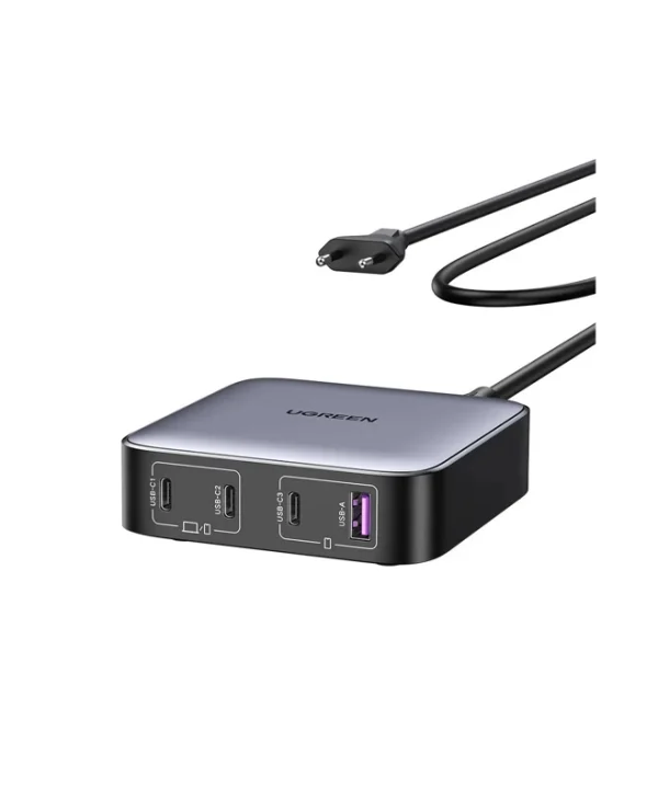 Ugreen Βάση Φόρτισης GaN με Θύρα USB-A και 3 Θύρες USB-C 100W Power Delivery / Quick Charge 4.0 σε Μαύρο χρώμα (Nexode CD328)