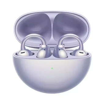 Huawei FreeClip Earbud Bluetooth Handsfree Ακουστικά με Αντοχή στον Ιδρώτα και Θήκη Φόρτισης Μωβ