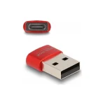 DeLock Μετατροπέας USB-A male σε USB-C female Κόκκινο 1τμχ (60050) 60050