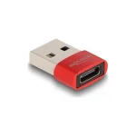 DeLock Μετατροπέας USB-A male σε USB-C female Κόκκινο 1τμχ (60050) 60050 - Image 2