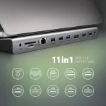 Axagon USB-C Docking Station με HDMI/DisplayPort 4K PD Ethernet και σύνδεση 3 Οθονών Γκρι (HMC-4KX3) HMC-4KX3 - Image 3