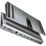 Axagon USB-C Docking Station με HDMI/DisplayPort 4K PD Ethernet και σύνδεση 3 Οθονών Γκρι (HMC-4KX3) HMC-4KX3 - Image 4