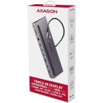 Axagon USB-C Docking Station με HDMI/DisplayPort 4K PD Ethernet και σύνδεση 3 Οθονών Γκρι (HMC-4KX3) HMC-4KX3 - Image 5