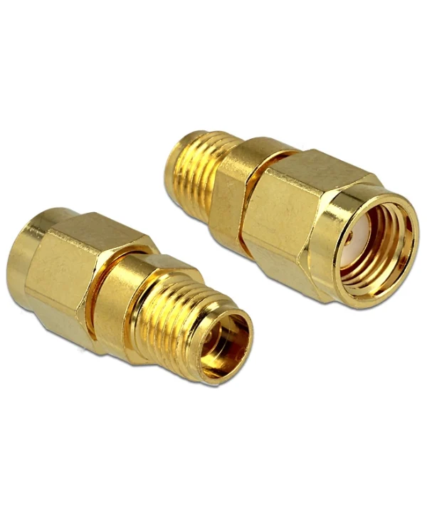 DeLock Μετατροπέας SMA male σε SMA female Χρυσό 1τμχ 88728 88728