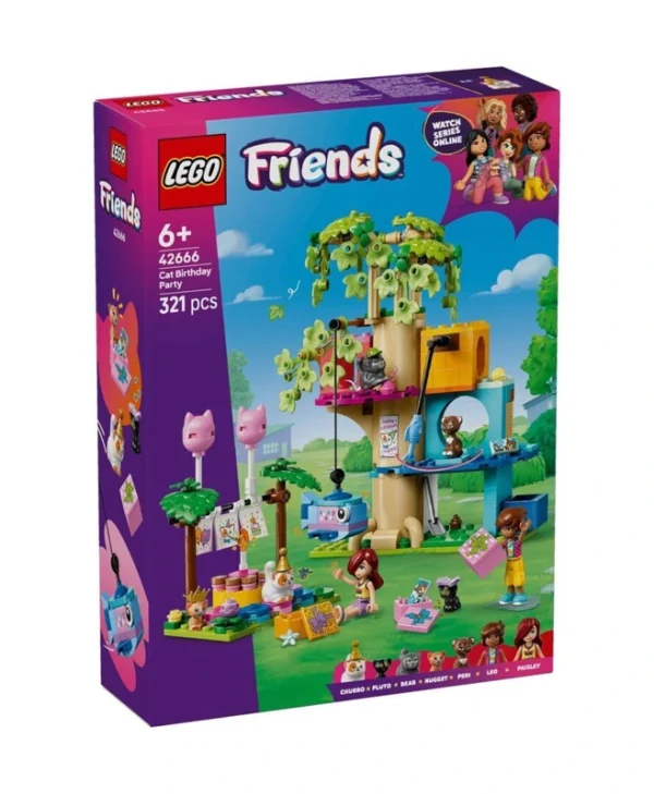 LEGO Friends Cat Birthday Party & Tree House για 6+ Ετών 321τμχ