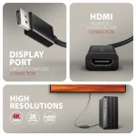 Axagon Μετατροπέας DisplayPort male σε HDMI female 1τμχ - Image 2