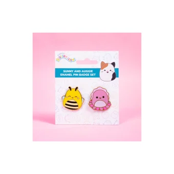 Squishmallows Pin Badges X 2 Sunny & Auggie Vibrant