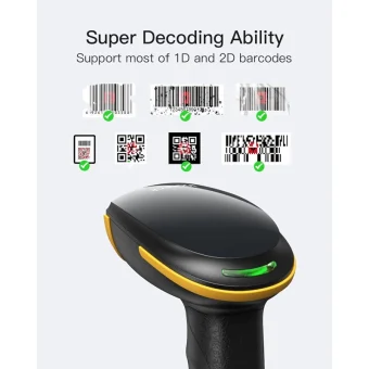 Inateck Scanner Χειρός Ασύρματο με Δυνατότητα Ανάγνωσης 2D και QR Barcodes