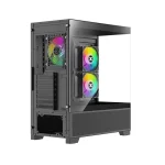 Xilence Xilent Beam XG172 Midi Tower Κουτί Υπολογιστή με Πλαϊνό Παράθυρο και ARGB Φωτισμό Μαύρο XG172 - Image 2