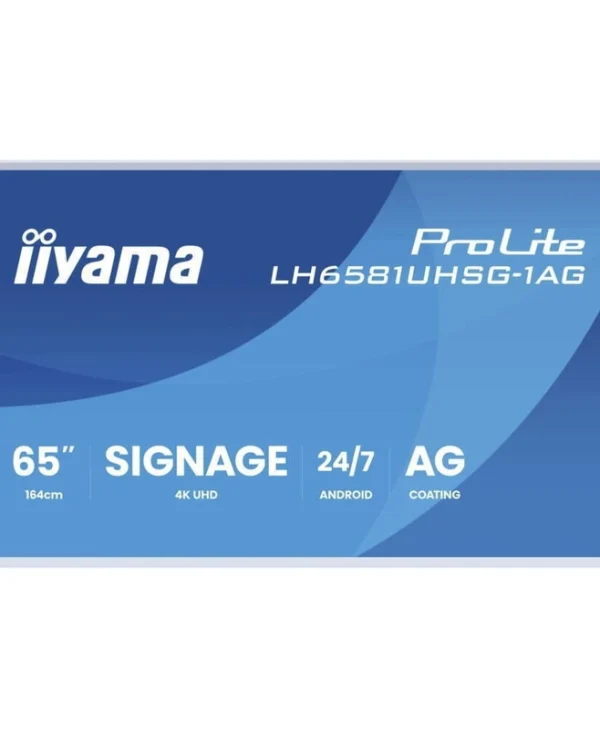 Iiyama LH6581UHSG-1AG Public Display LED 4K UHD 64.5" LH6581UHSG-1AG