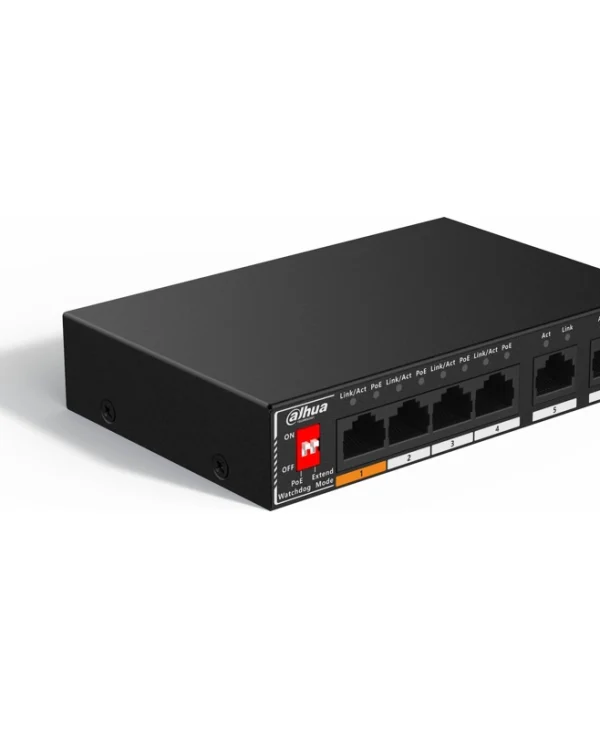 Dahua SG1006P Unmanaged L2 PoE+ Switch με 6 Θύρες Gigabit (1Gbps) Ethernet