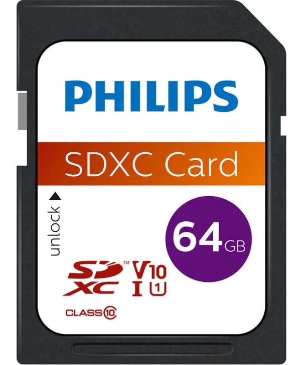 Philips SDXC 64GB Class 10 U1 UHS-I με αντάπτορα