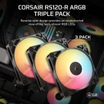 Corsair RS120-Reverse Case Fan με ARGB Φωτισμό και Σύνδεση 4-Pin PWM 3τμχ Λευκό - Image 9