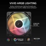Corsair RS120-Reverse Case Fan με ARGB Φωτισμό και Σύνδεση 4-Pin PWM 3τμχ Λευκό - Image 11
