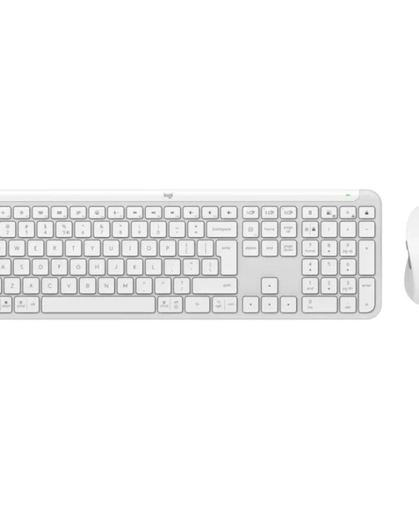 Logitech Signature Slim Combo MK950 Ασύρματο Bluetooth Σετ Πληκτρολόγιο & Ποντίκι Αγγλικό US Λευκό