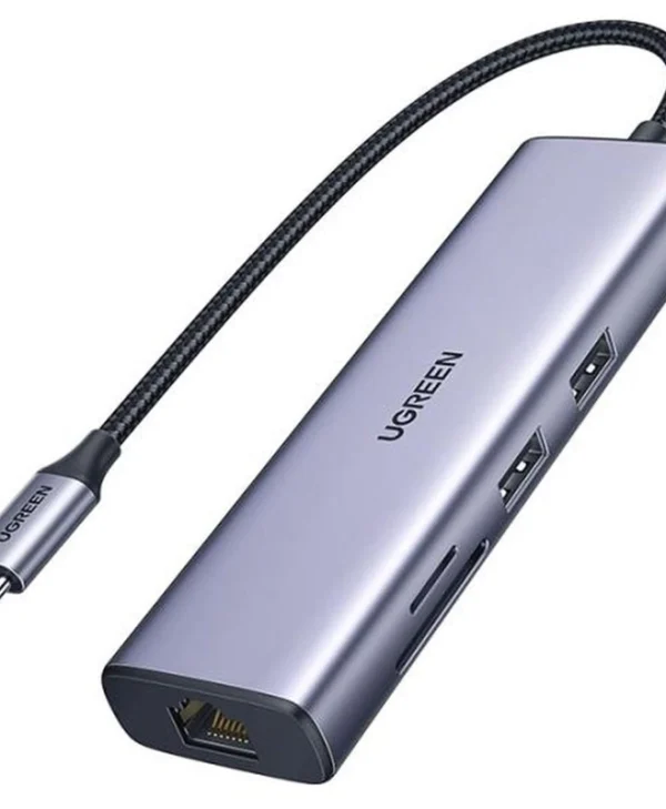 Ugreen CM512 USB-C Docking Station με HDMI 4K PD Ethernet Γκρι