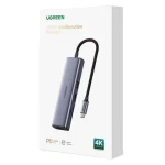 Ugreen CM512 USB-C Docking Station με HDMI 4K PD Ethernet Γκρι - Image 9
