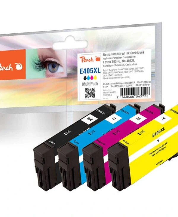 Peach Πακέτο Συμβατών Μελανιών Εκτυπωτή InkJet Epson 405 XL 18.9ml Μαύρο 1τμχ