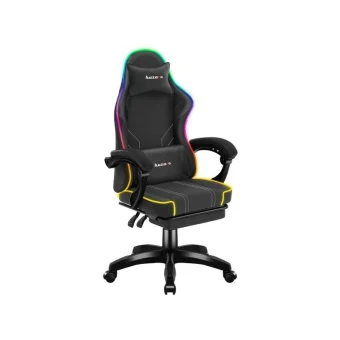 Huzaro HZ-FORCE 3.7 Καρέκλα Gaming Δερματίνης με RGB Φωτισμό Μαύρη