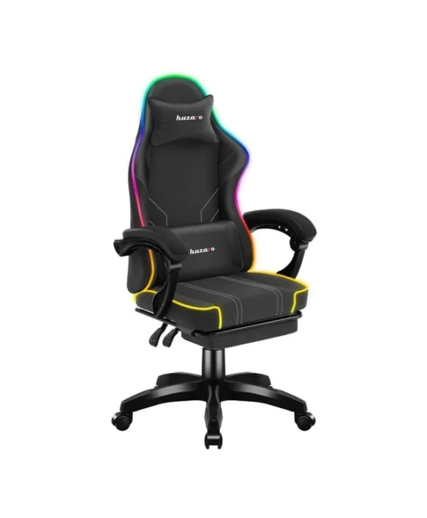 Huzaro HZ-FORCE 3.7 Καρέκλα Gaming Δερματίνης με RGB Φωτισμό Μαύρη