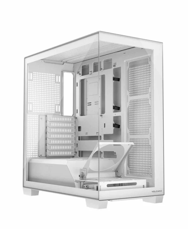 Modecom Volcano Stellar NF Gaming Midi Tower Κουτί Υπολογιστή με Πλαϊνό Παράθυρο Λευκό