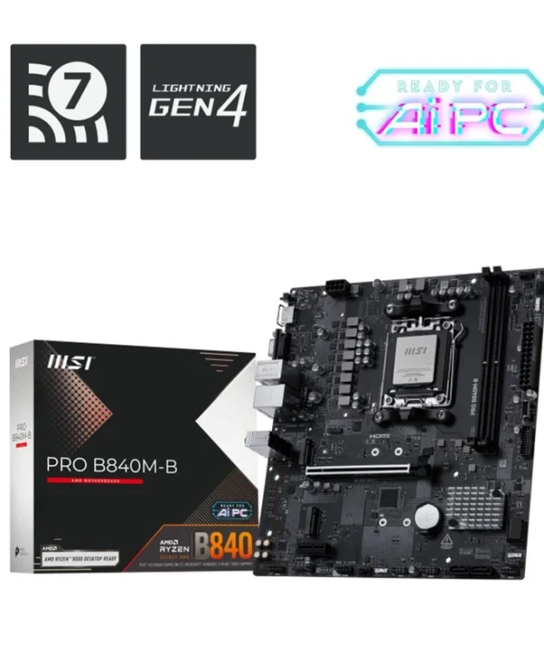 MSI PRO B840M-B Motherboard Micro ATX με AMD AM5 Socket 7E76-002R 7E76-002R