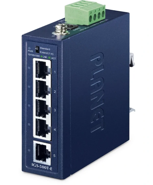 Planet IGS-500T-E Unmanaged L2 Switch με 5 Θύρες Gigabit (1Gbps) Ethernet IGS-500T-E