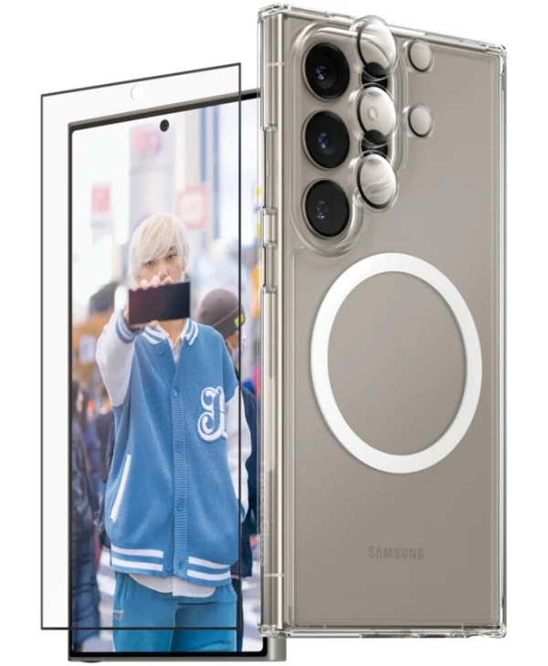 PanzerGlass Flagship 3in1 Back Cover Tempered Glass Σετ με Τζαμάκι Διάφανο (Galaxy S25 Ultra)