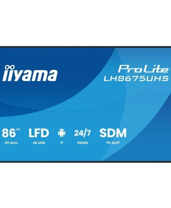 Iiyama LH8675UHS-B2AG Public Display 4K UHD 85.6" LH8675UHS-B2AG